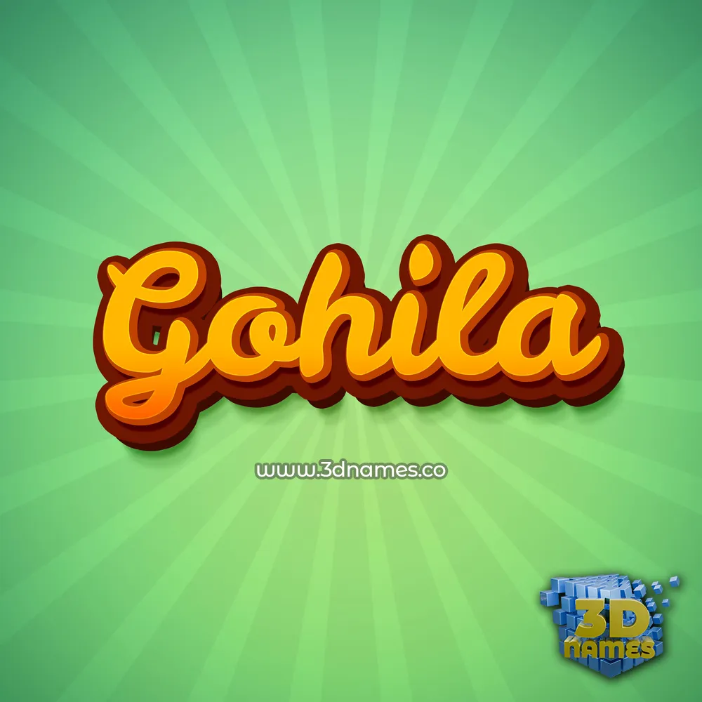 gohila in Green Rays style - 3D name wallpaper