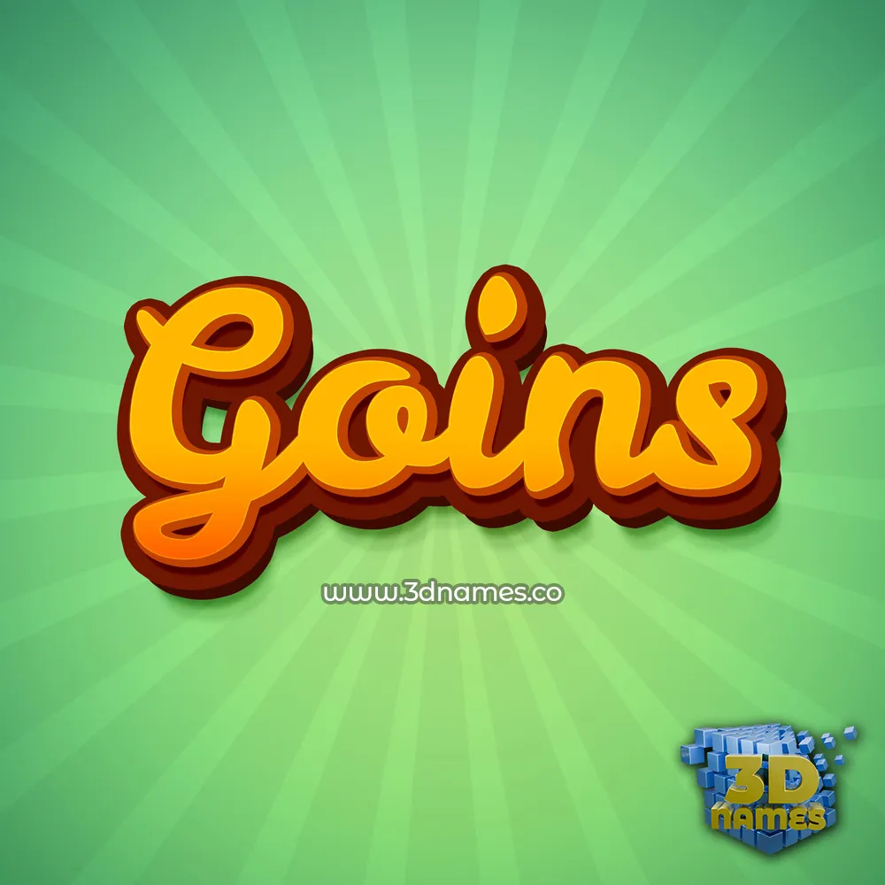 goins in Green Rays style - 3D name wallpaper
