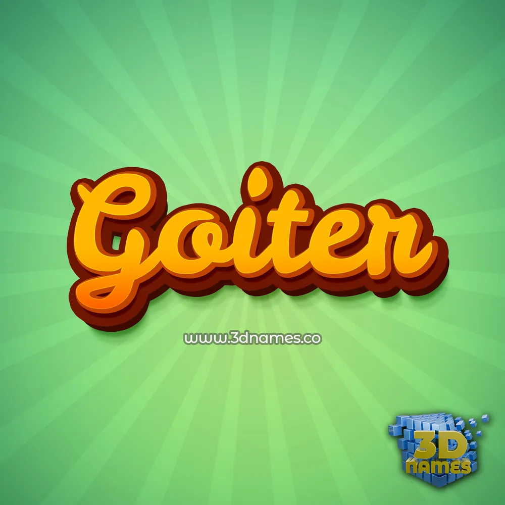 goiter in Green Rays style - 3D name wallpaper