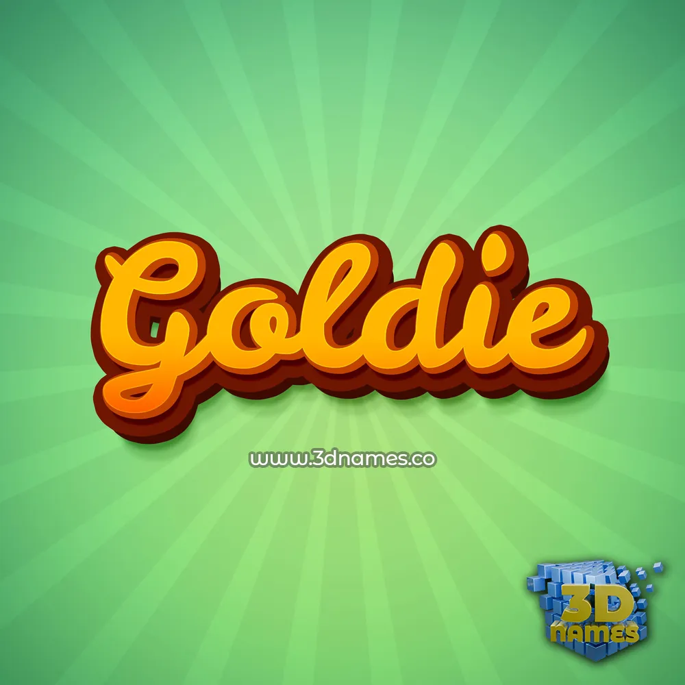 goldie in Green Rays style - 3D name wallpaper