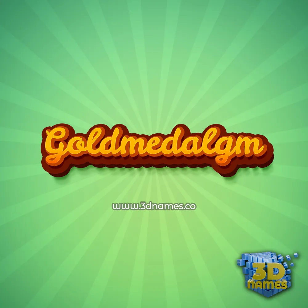 goldmedalgm in Green Rays style - 3D name wallpaper
