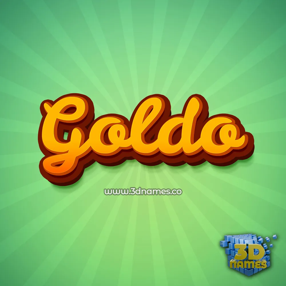 goldo in Green Rays style - 3D name wallpaper