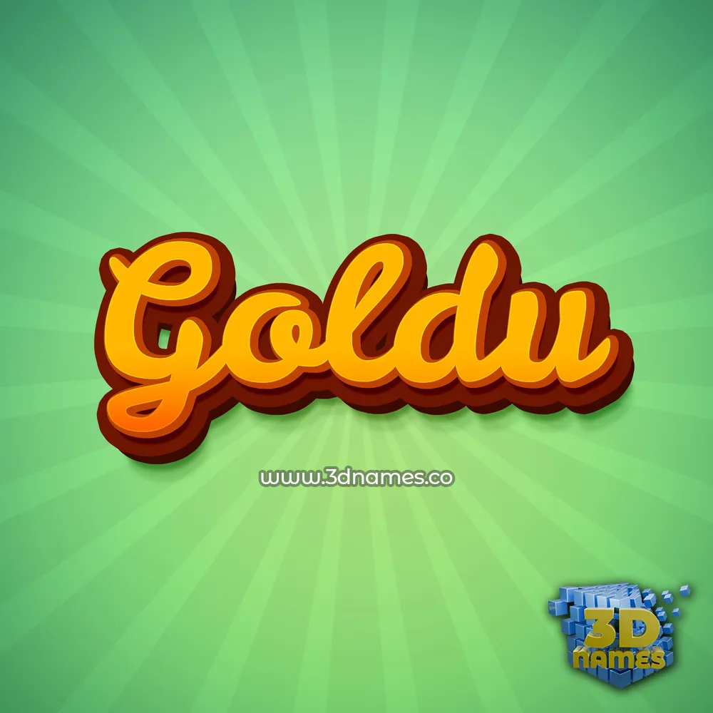 goldu in Green Rays style - 3D name wallpaper