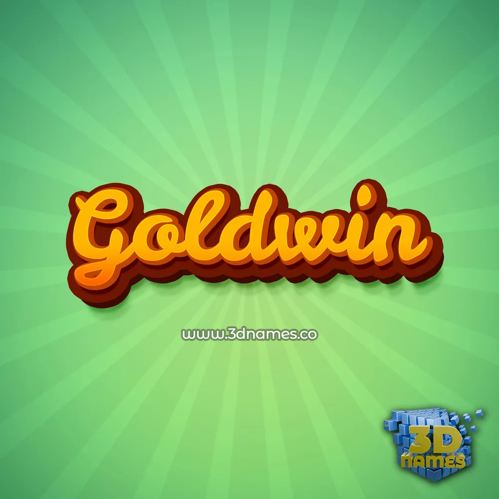 goldwin in Green Rays style - 3D name wallpaper