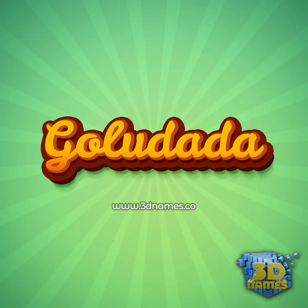 goludada in Green Rays style - 3D name wallpaper