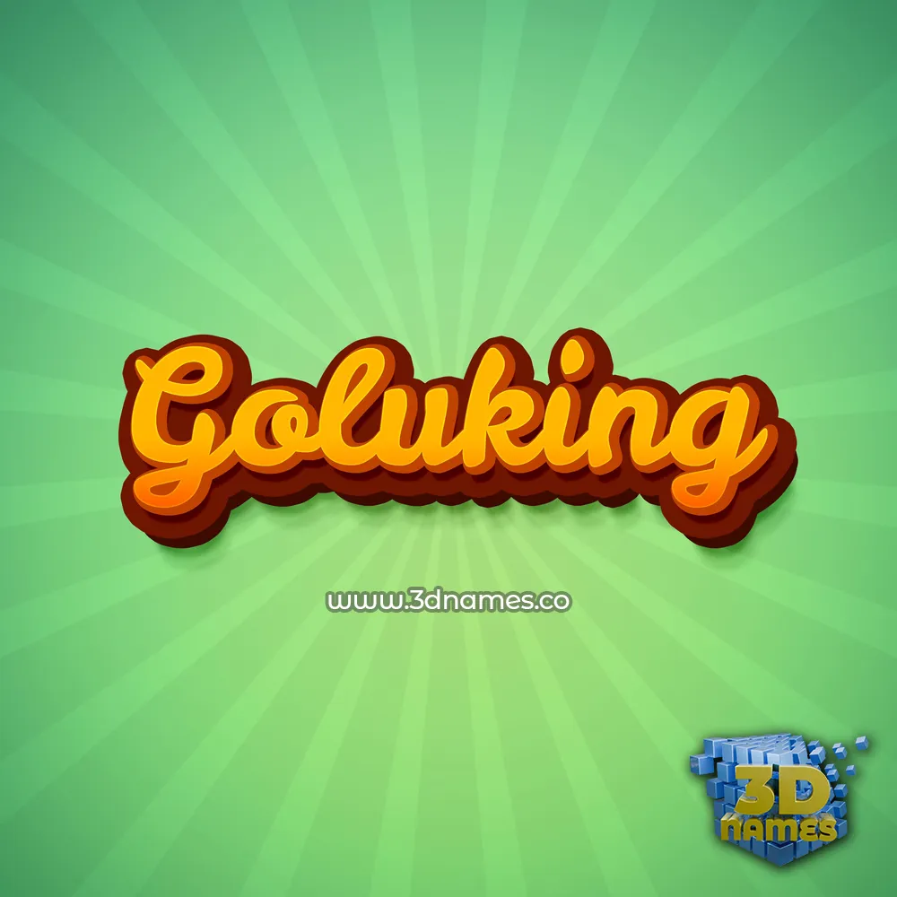 goluking in Green Rays style - 3D name wallpaper