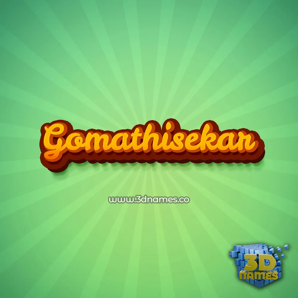 gomathisekar in Green Rays style - 3D name wallpaper