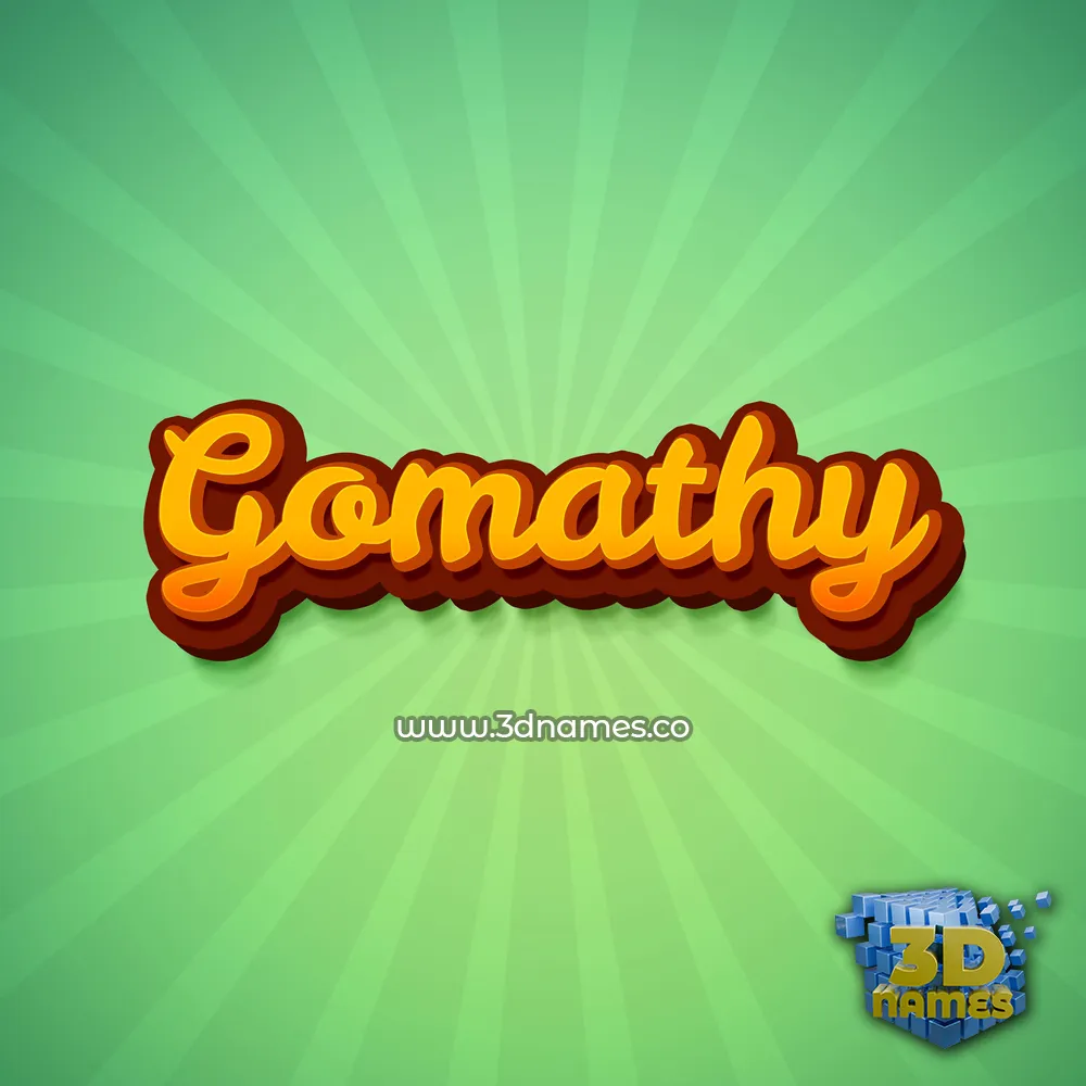 gomathy in Green Rays style - 3D name wallpaper