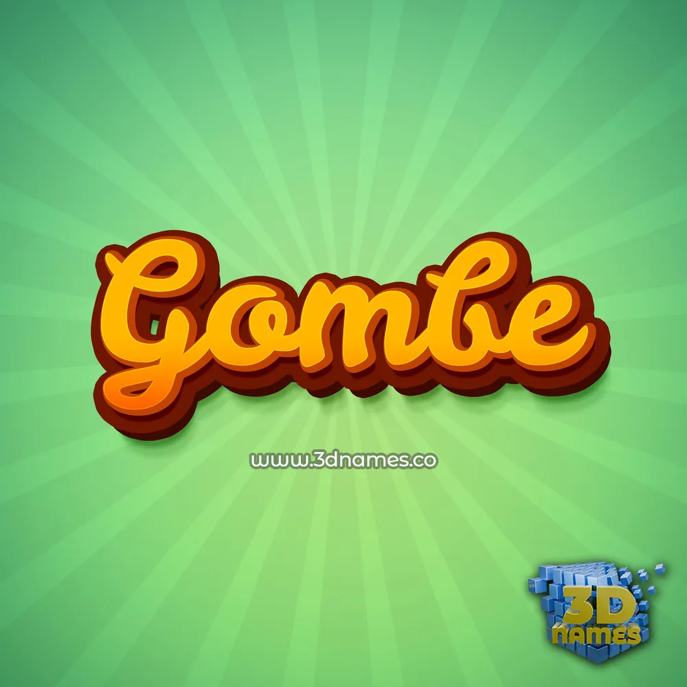 gombe in Green Rays style - 3D name wallpaper