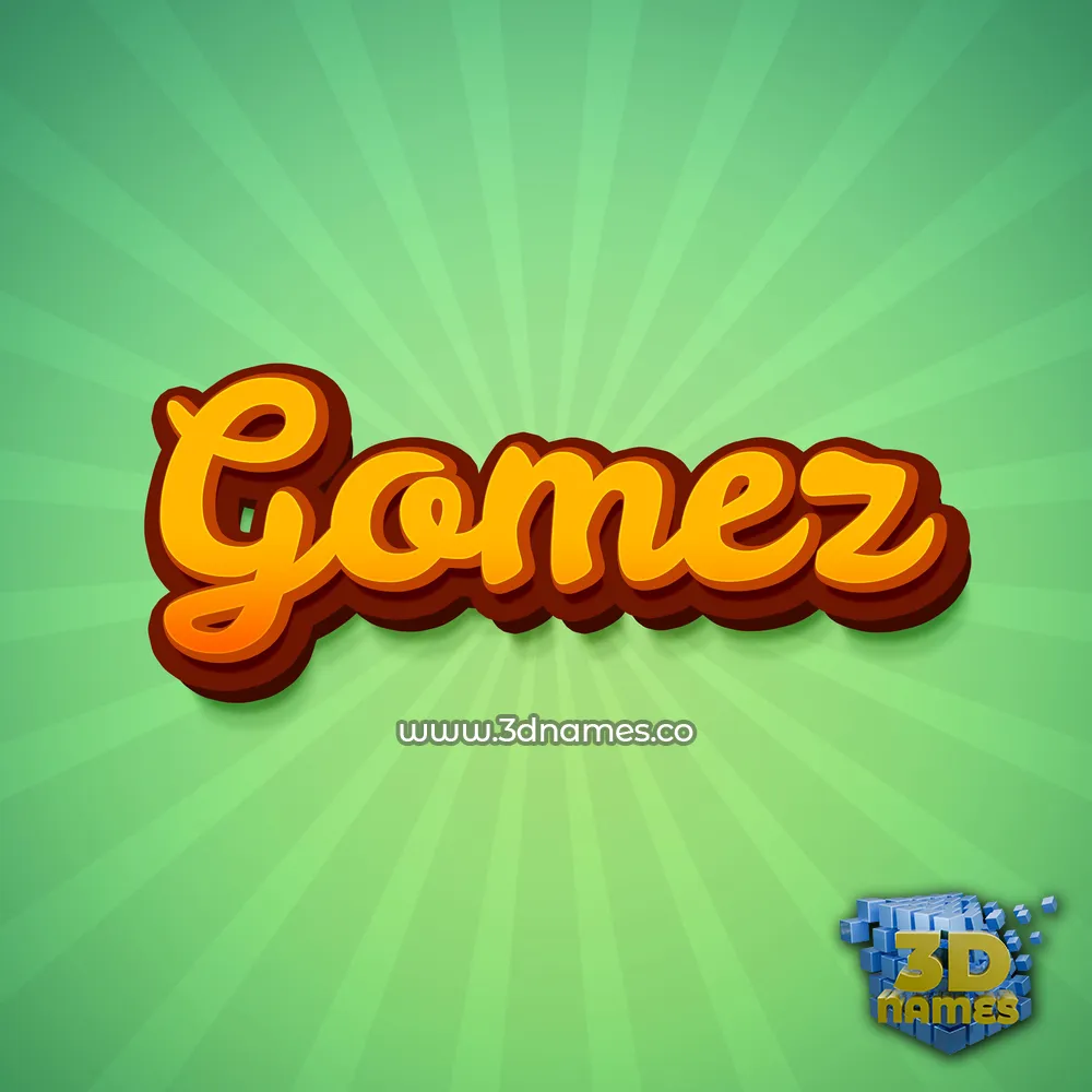 gomez in Green Rays style - 3D name wallpaper