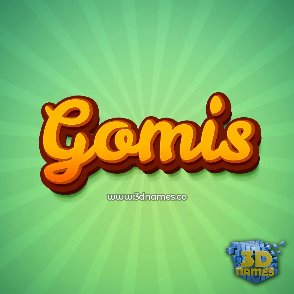 gomis in Green Rays style - 3D name wallpaper