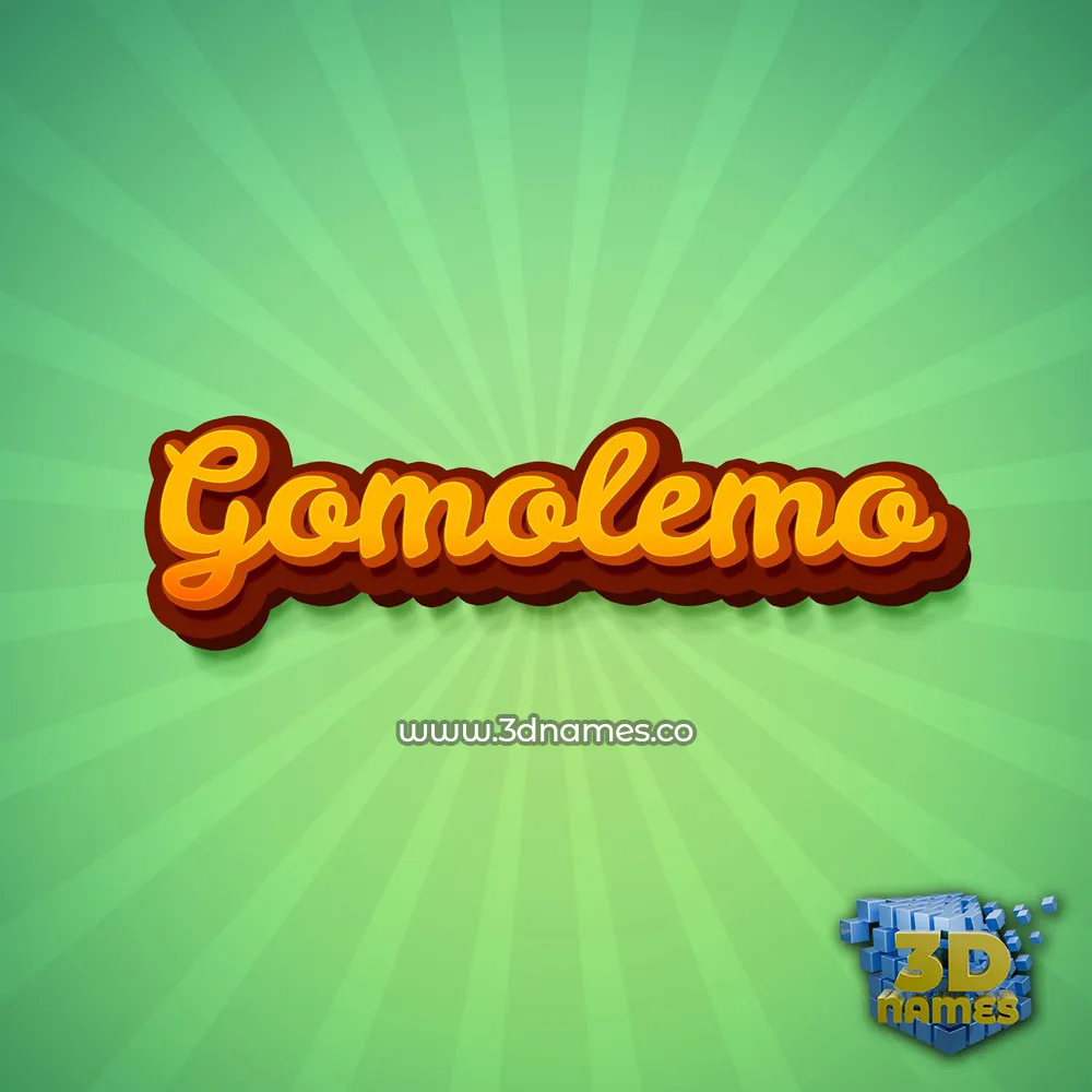 gomolemo in Green Rays style - 3D name wallpaper