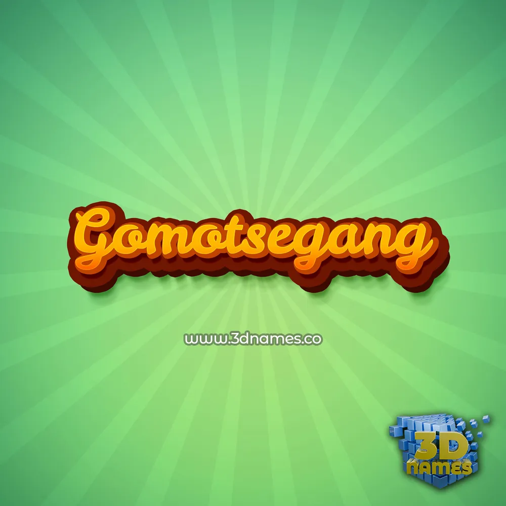 gomotsegang in Green Rays style - 3D name wallpaper