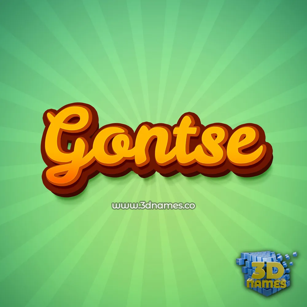 gontse in Green Rays style - 3D name wallpaper