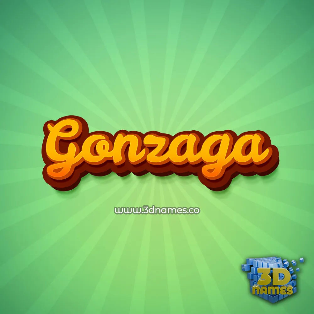 gonzaga in Green Rays style - 3D name wallpaper