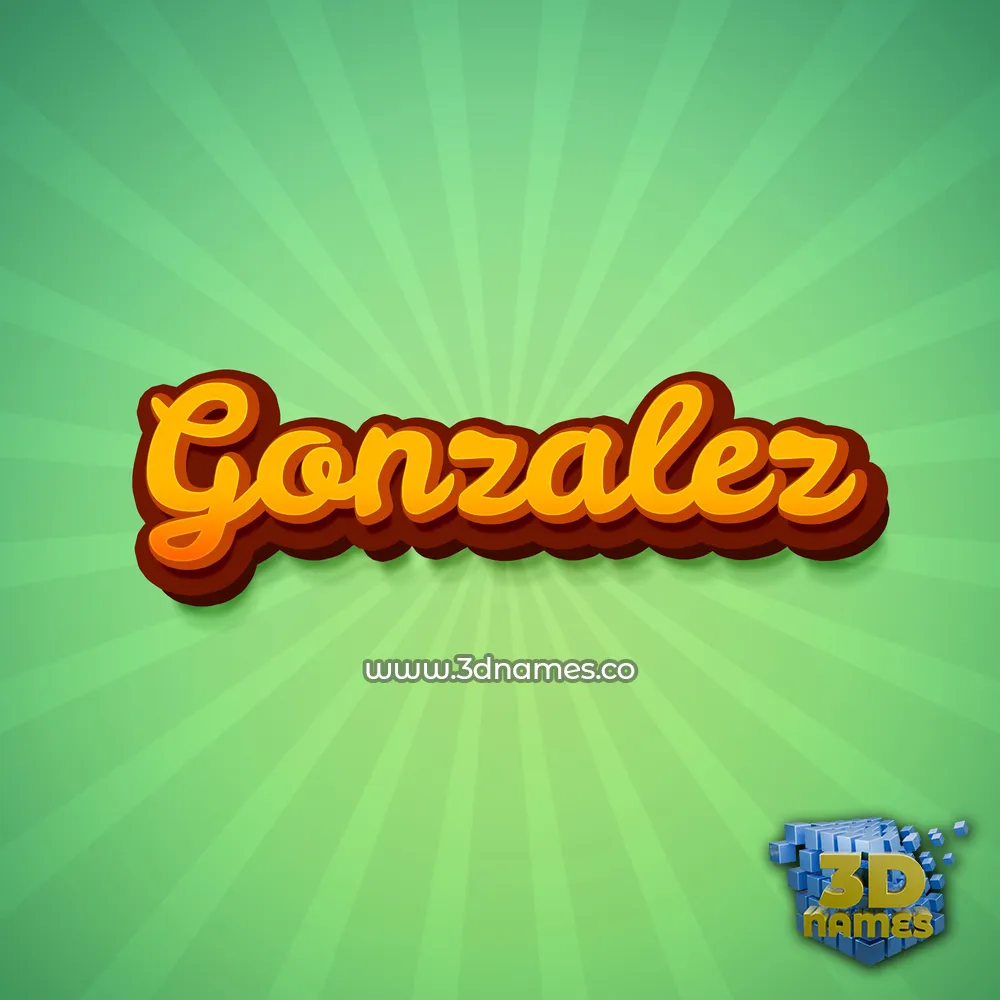 gonzalez in Green Rays style - 3D name wallpaper