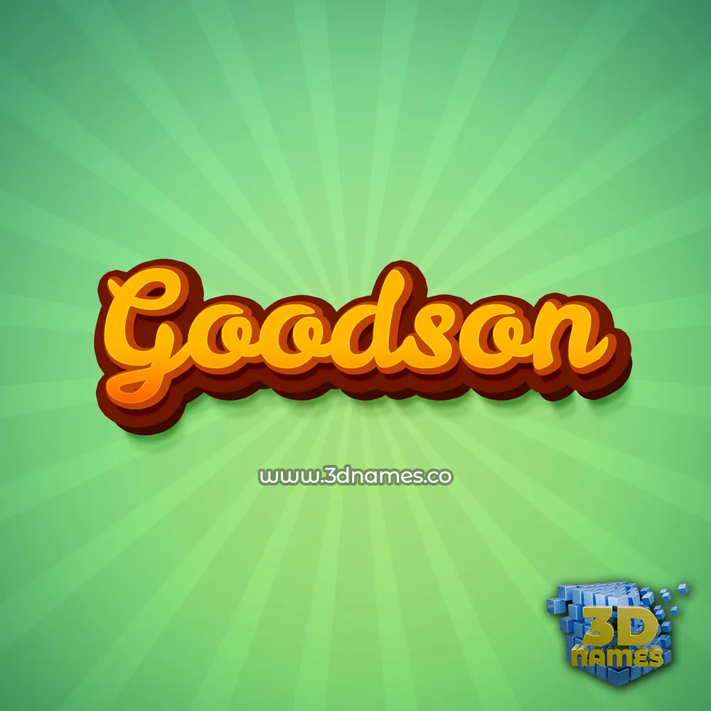goodson in Green Rays style - 3D name wallpaper