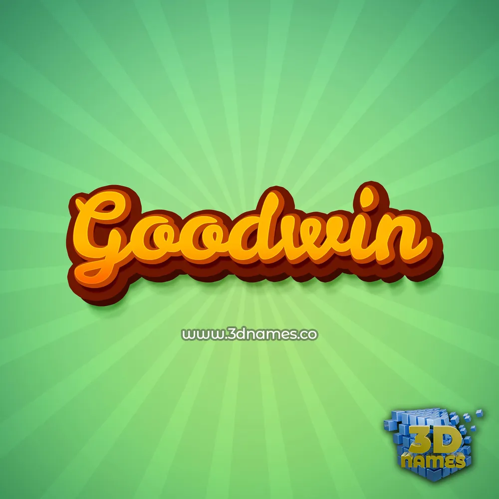 goodwin in Green Rays style - 3D name wallpaper
