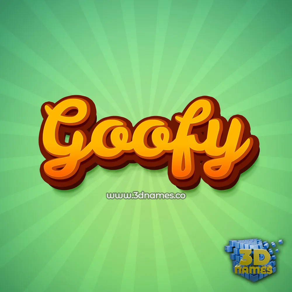 goofy in Green Rays style - 3D name wallpaper