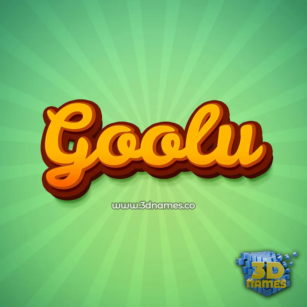 goolu in Green Rays style - 3D name wallpaper