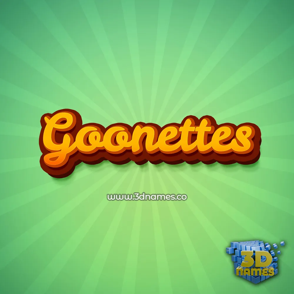goonettes in Green Rays style - 3D name wallpaper