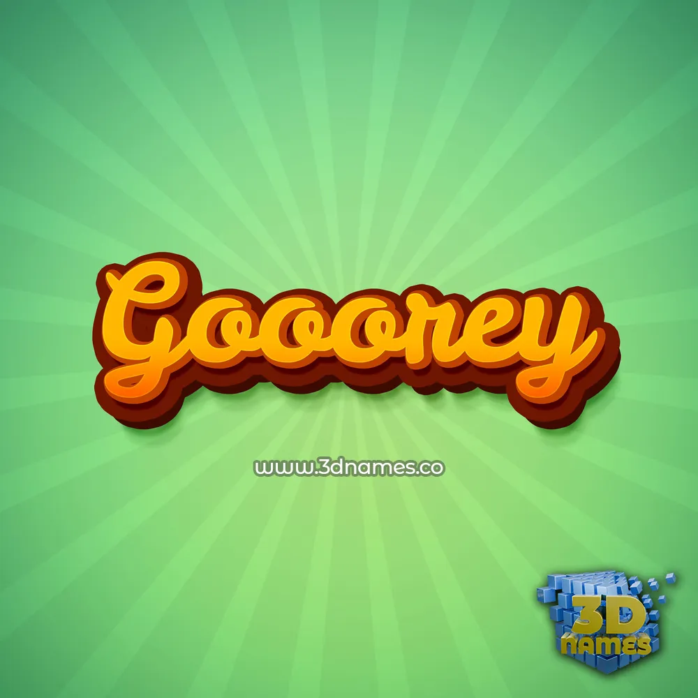 gooorey in Green Rays style - 3D name wallpaper