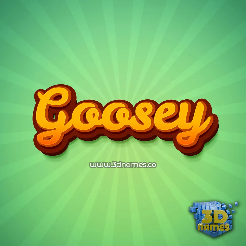 goosey in Green Rays style - 3D name wallpaper