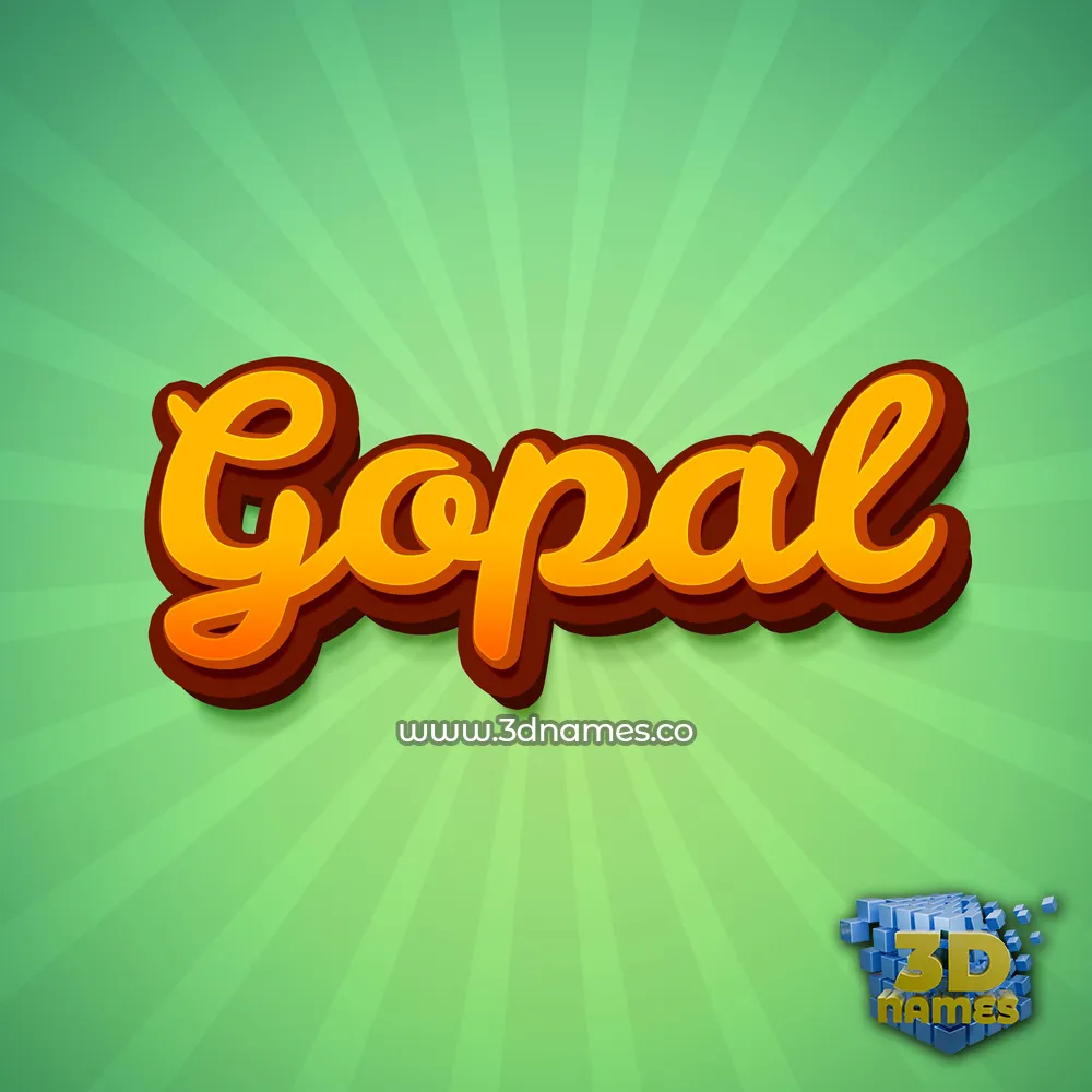 gopal in Green Rays style - 3D name wallpaper