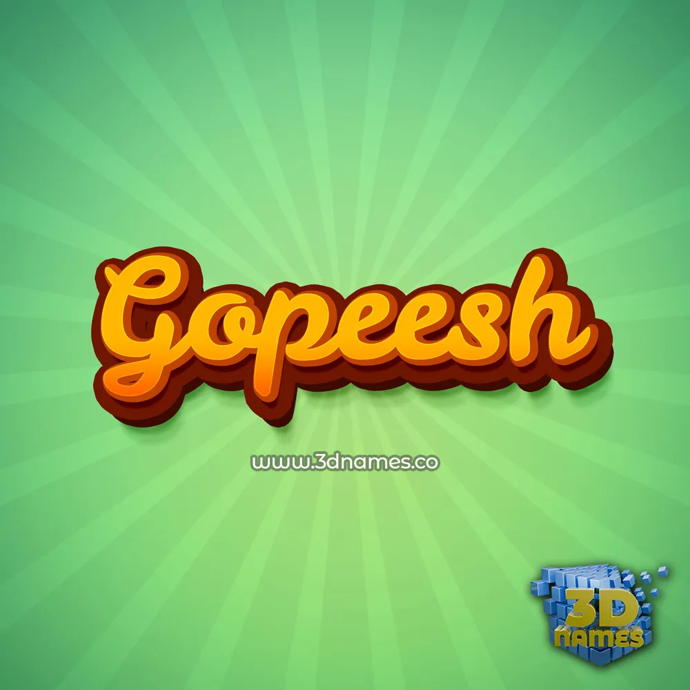 gopeesh in Green Rays style - 3D name wallpaper