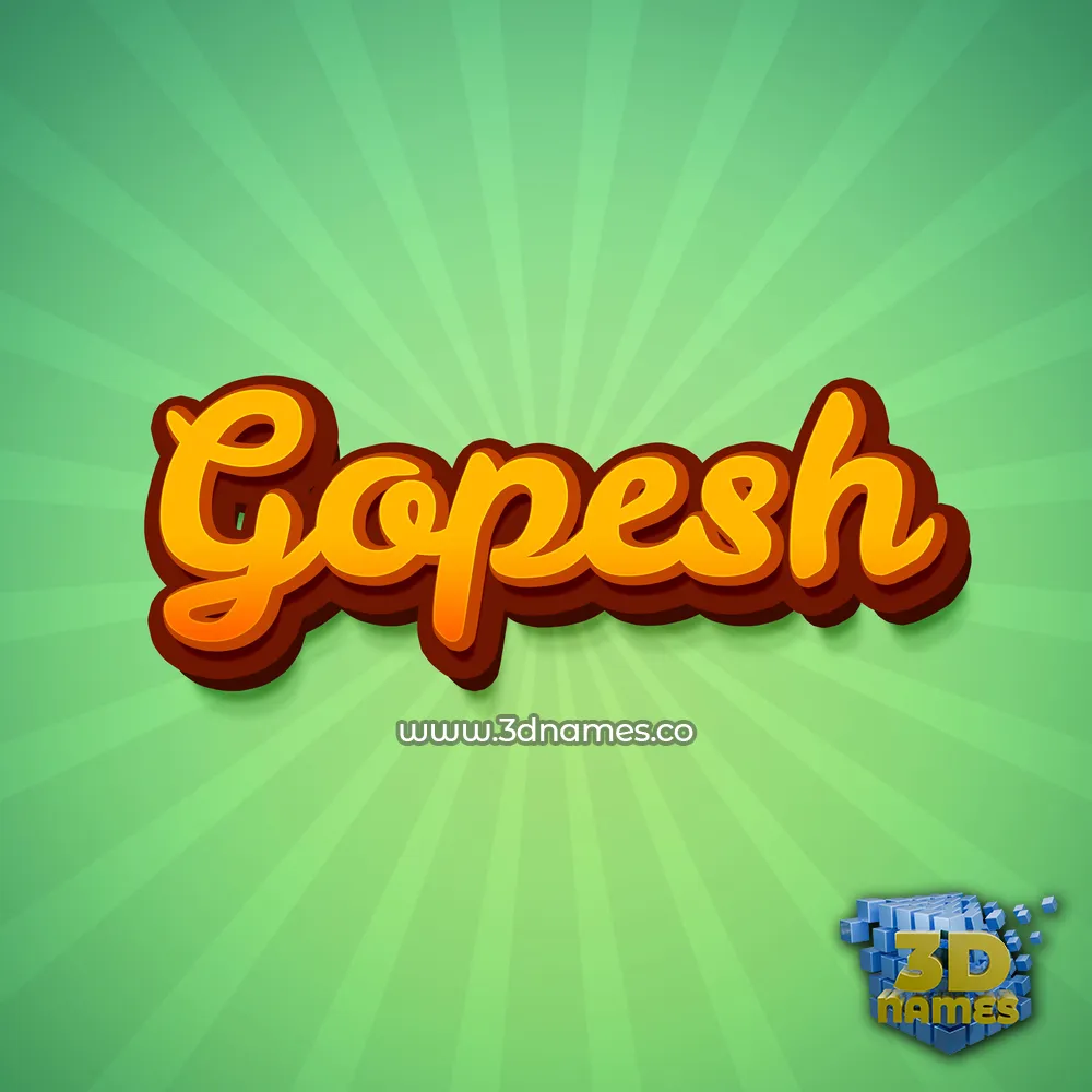 gopesh in Green Rays style - 3D name wallpaper