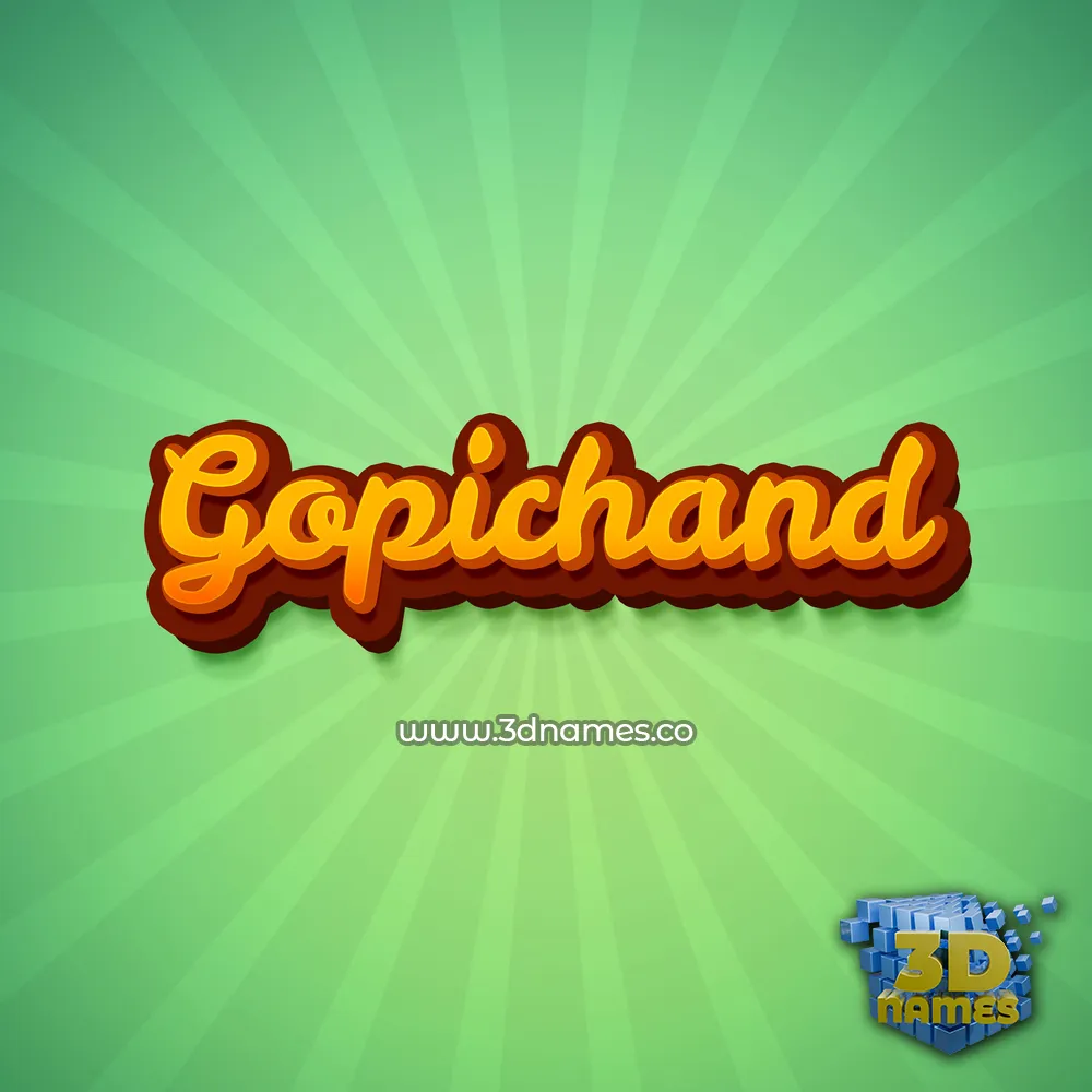 gopichand in Green Rays style - 3D name wallpaper