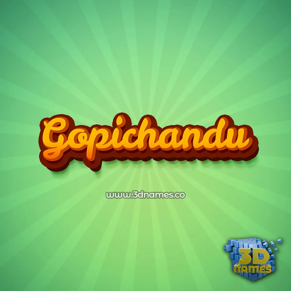 gopichandu in Green Rays style - 3D name wallpaper