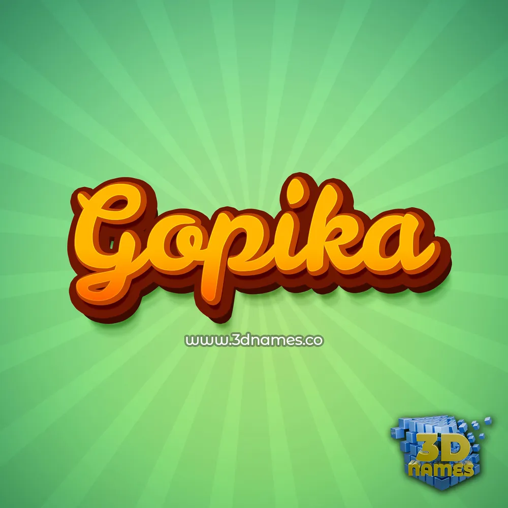 gopika in Green Rays style - 3D name wallpaper