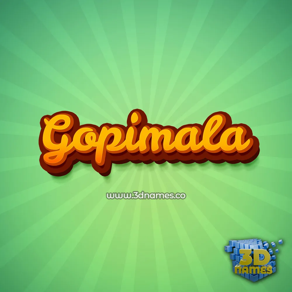 gopimala in Green Rays style - 3D name wallpaper