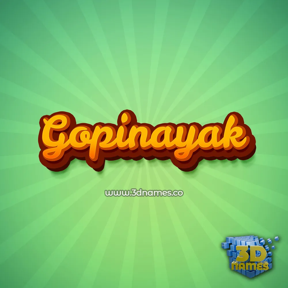 gopinayak in Green Rays style - 3D name wallpaper