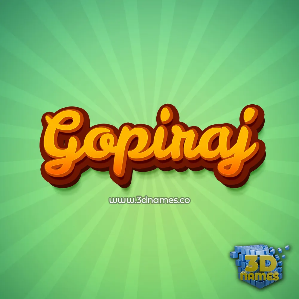 gopiraj in Green Rays style - 3D name wallpaper
