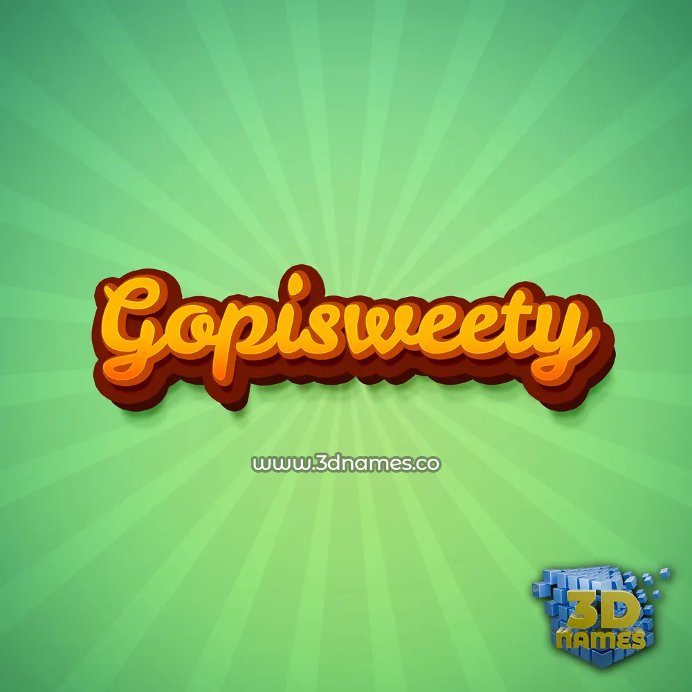 gopisweety in Green Rays style - 3D name wallpaper
