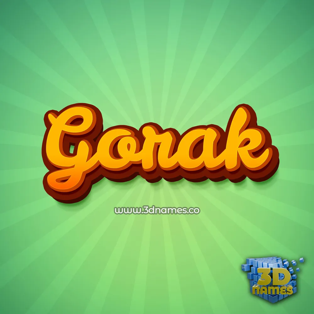 gorak in Green Rays style - 3D name wallpaper