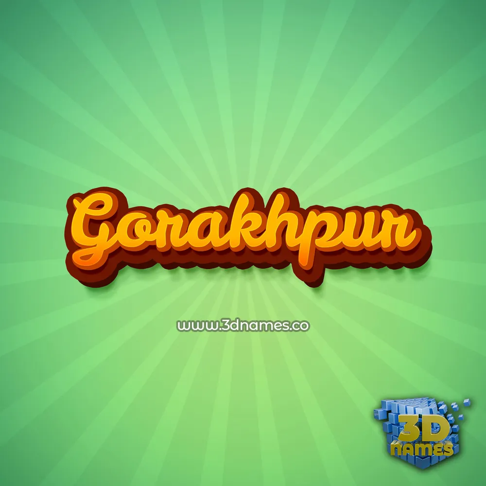 gorakhpur in Green Rays style - 3D name wallpaper
