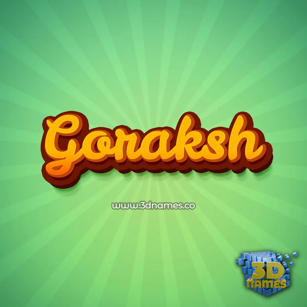 goraksh in Green Rays style - 3D name wallpaper