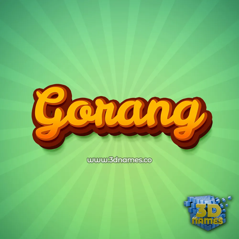 gorang in Green Rays style - 3D name wallpaper