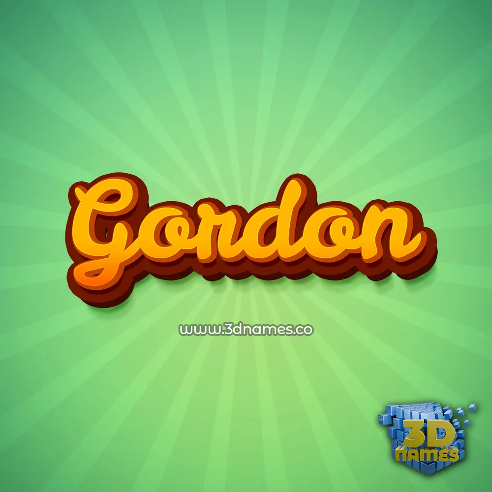 gordon in Green Rays style - 3D name wallpaper