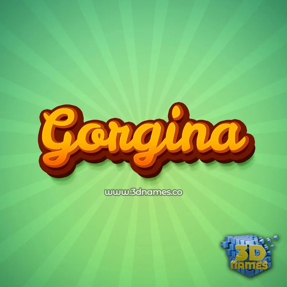 gorgina in Green Rays style - 3D name wallpaper