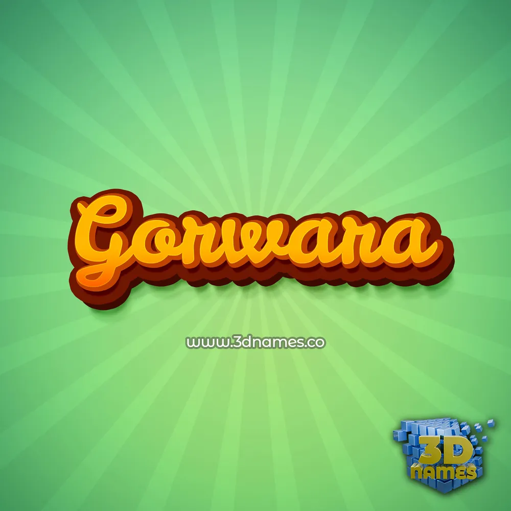 gorwara in Green Rays style - 3D name wallpaper
