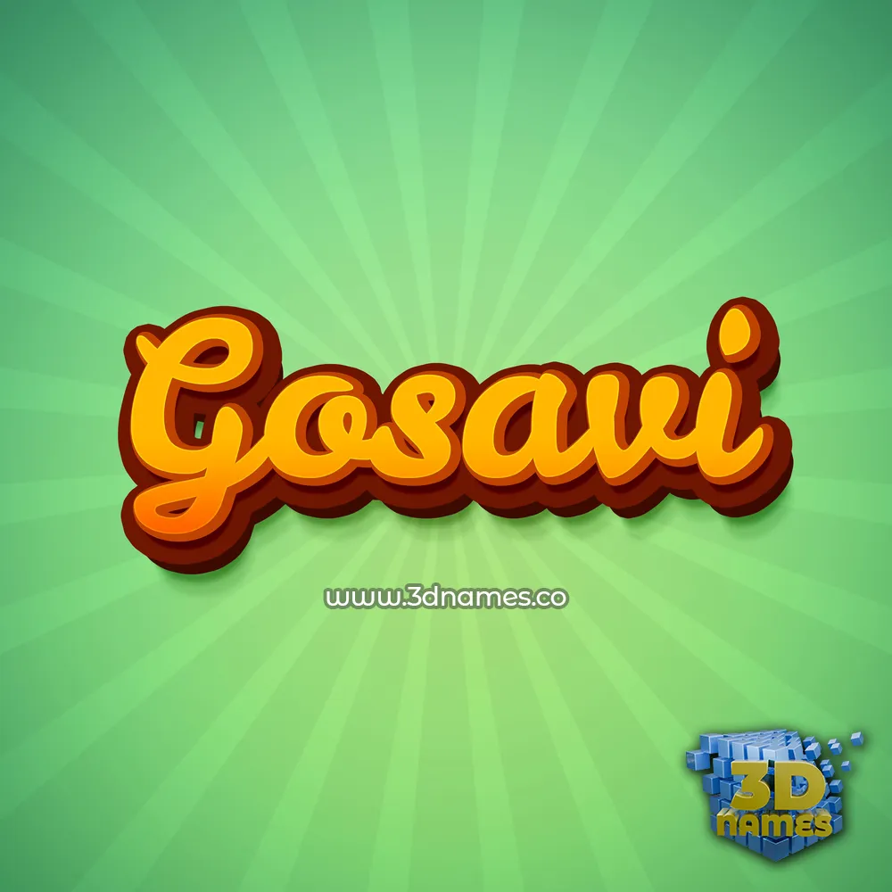 gosavi in Green Rays style - 3D name wallpaper