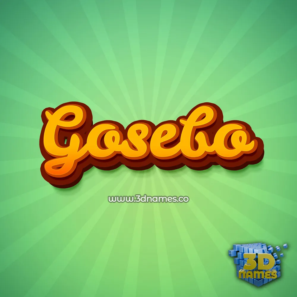 gosebo in Green Rays style - 3D name wallpaper