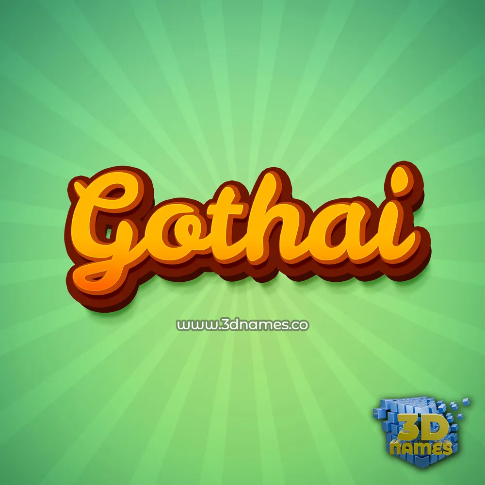 gothai in Green Rays style - 3D name wallpaper