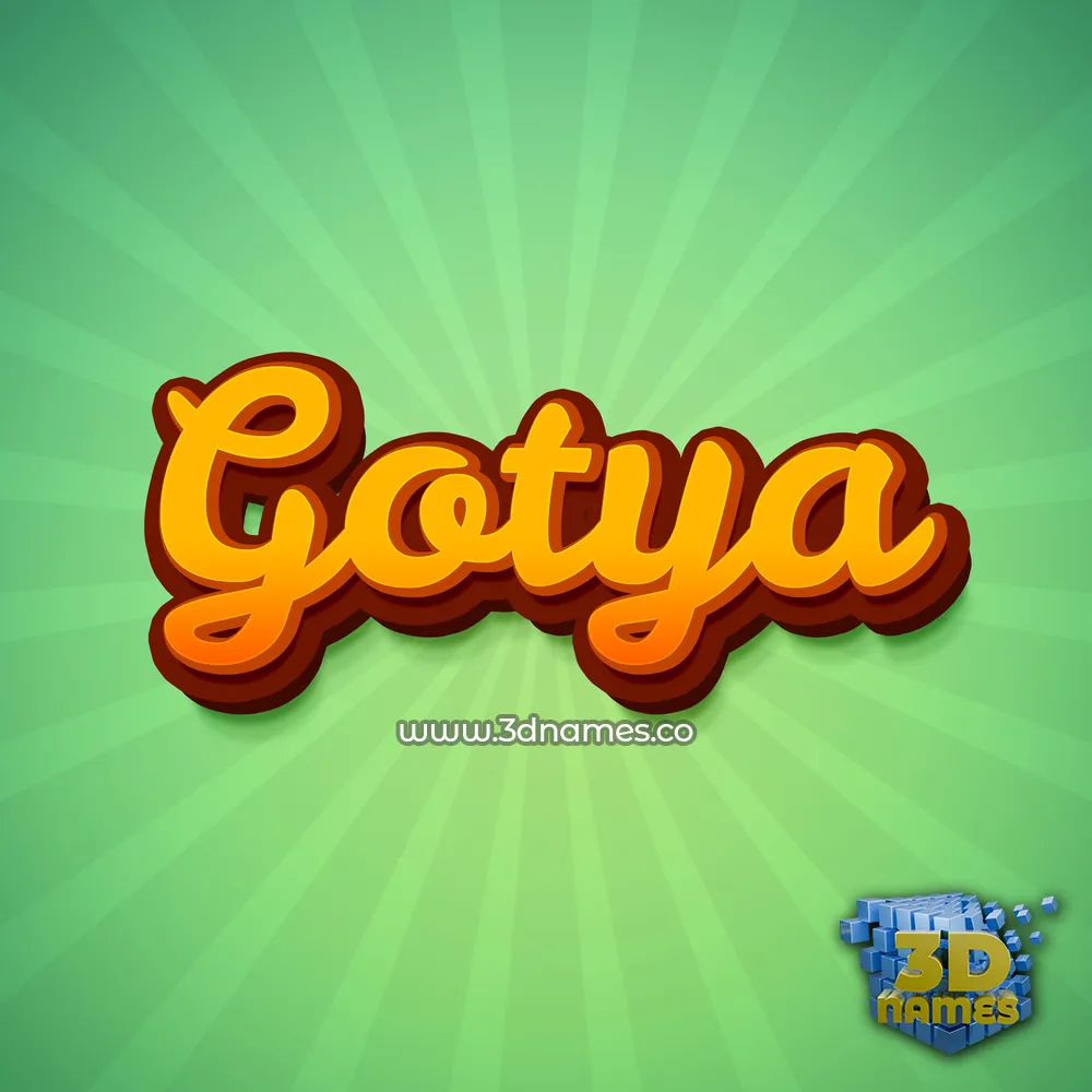 gotya in Green Rays style - 3D name wallpaper
