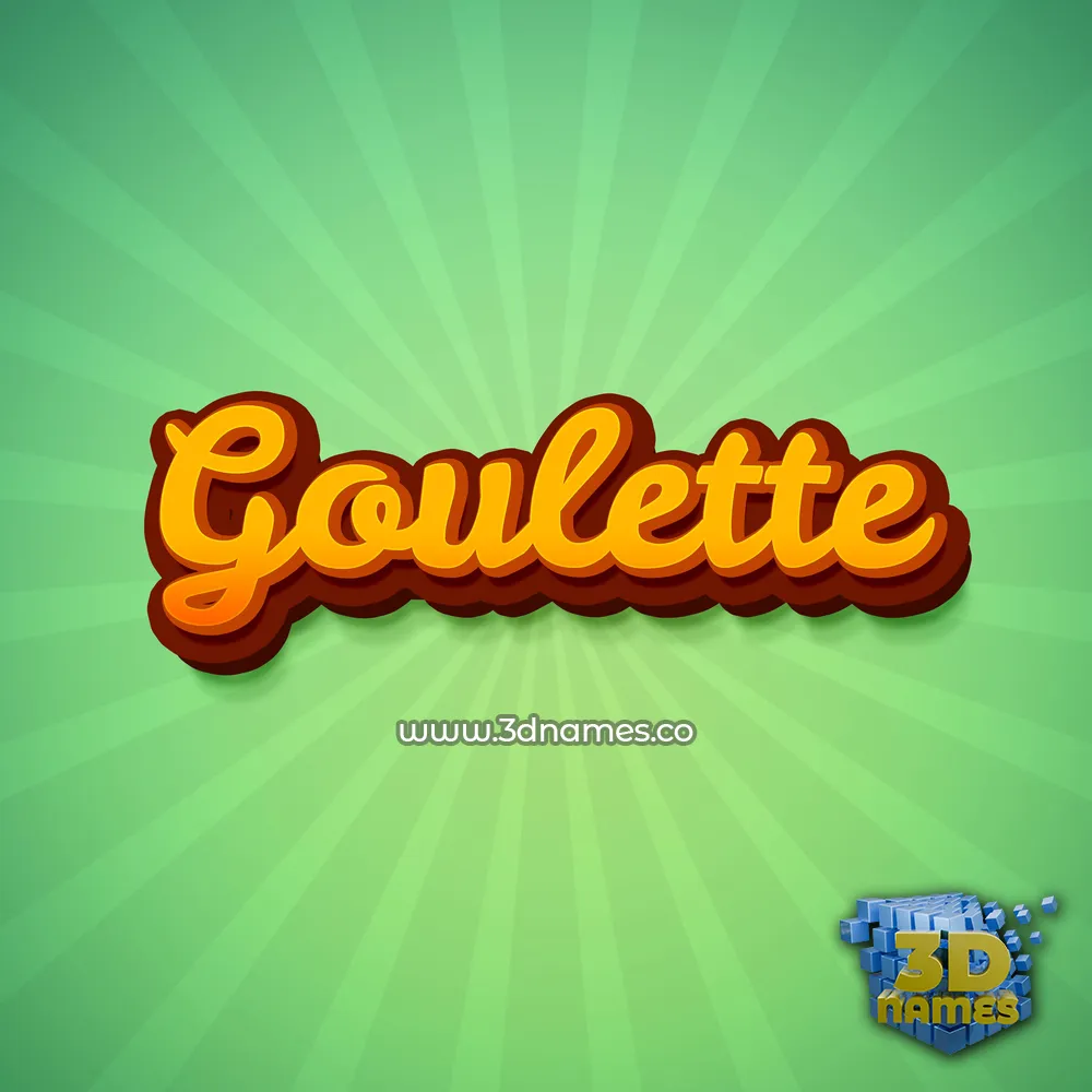 goulette in Green Rays style - 3D name wallpaper