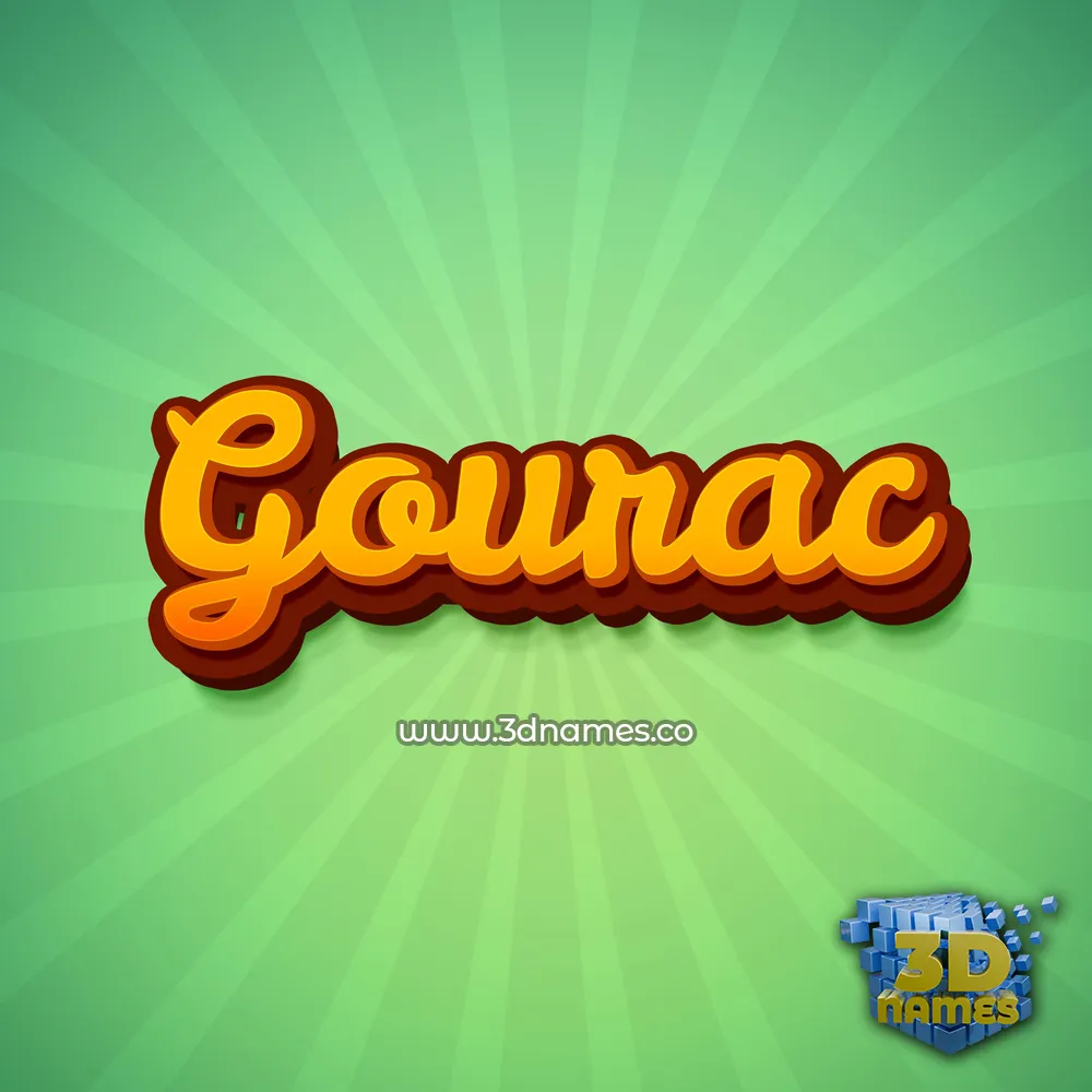 gourac in Green Rays style - 3D name wallpaper